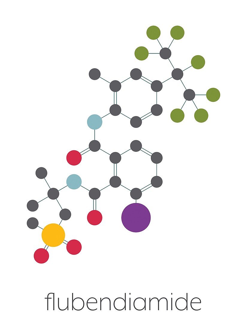 Flubendiamide insecticide molecule, illustration