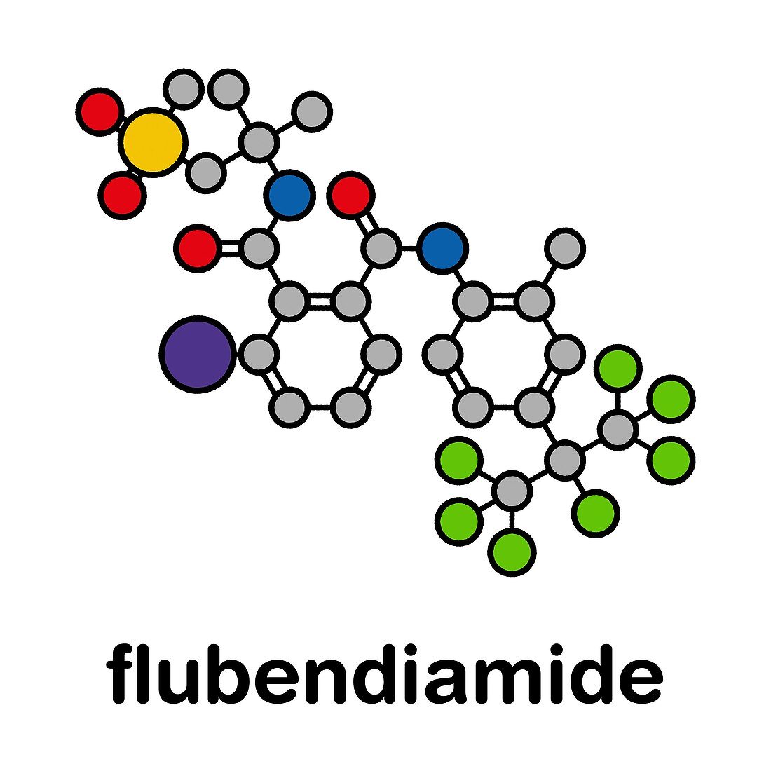 Flubendiamide insecticide molecule, illustration