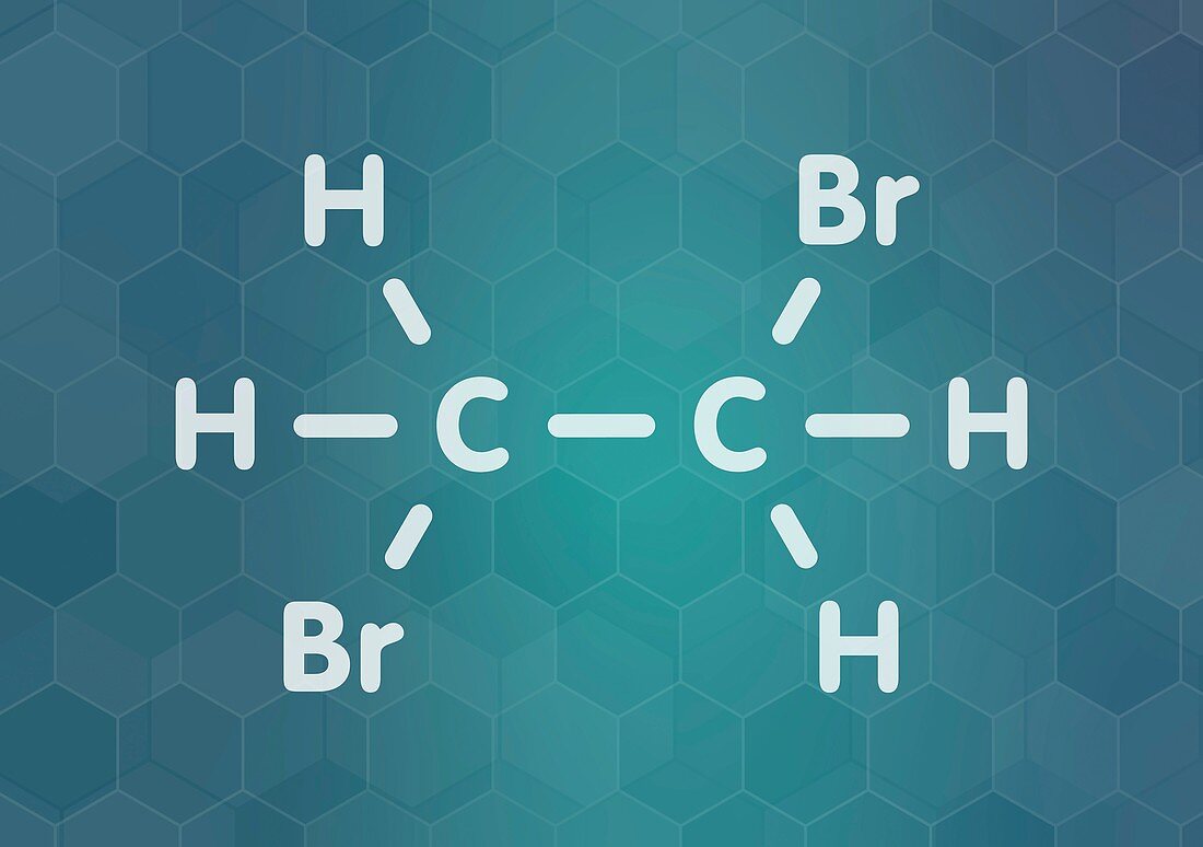 Ethylene dibromide fumigant molecule, illustration