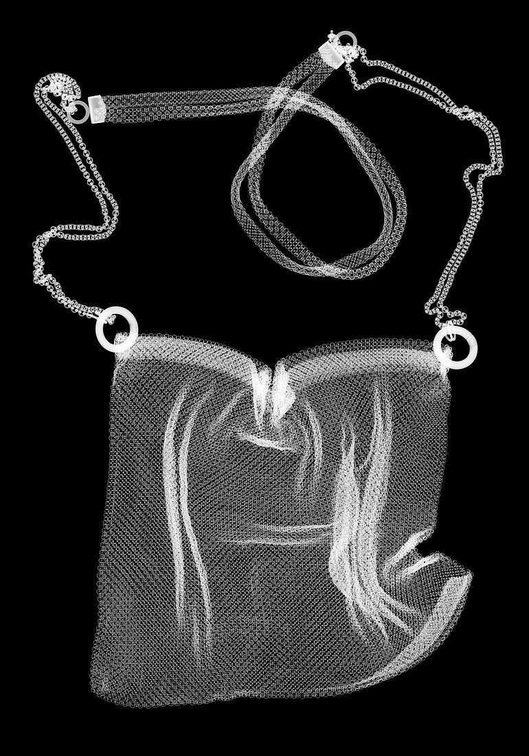 Chain mail handbag, X-ray