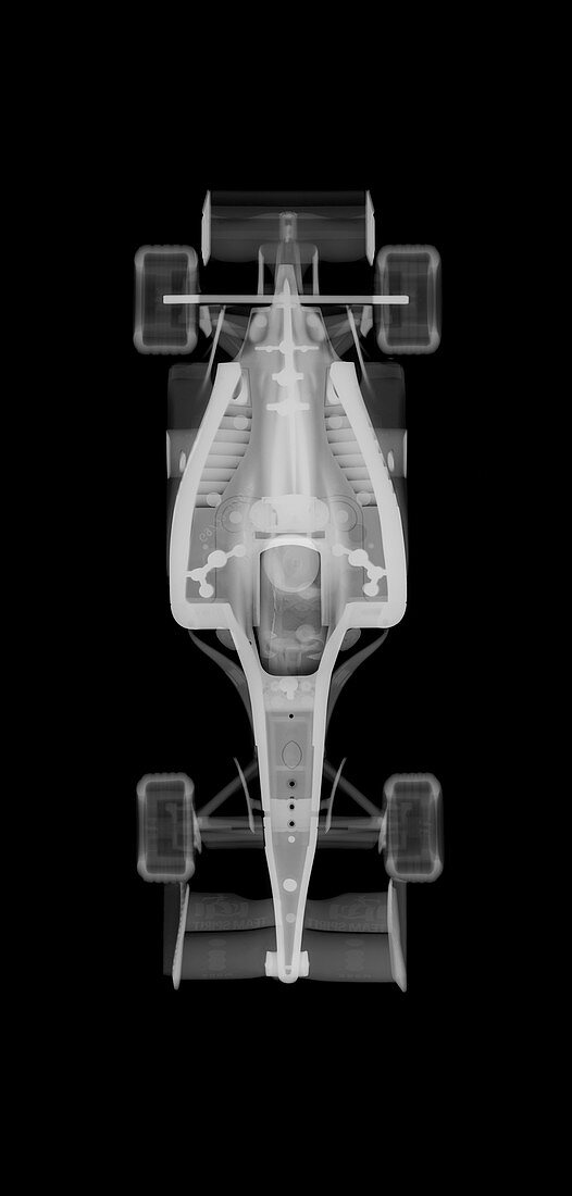 Toy racing car, X-ray