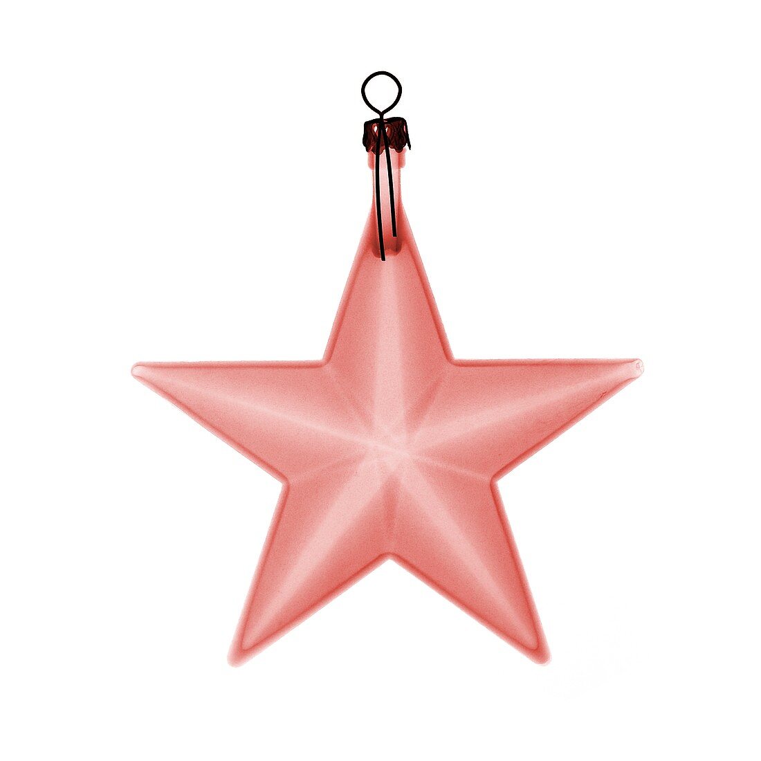 Red star bauble, X-ray