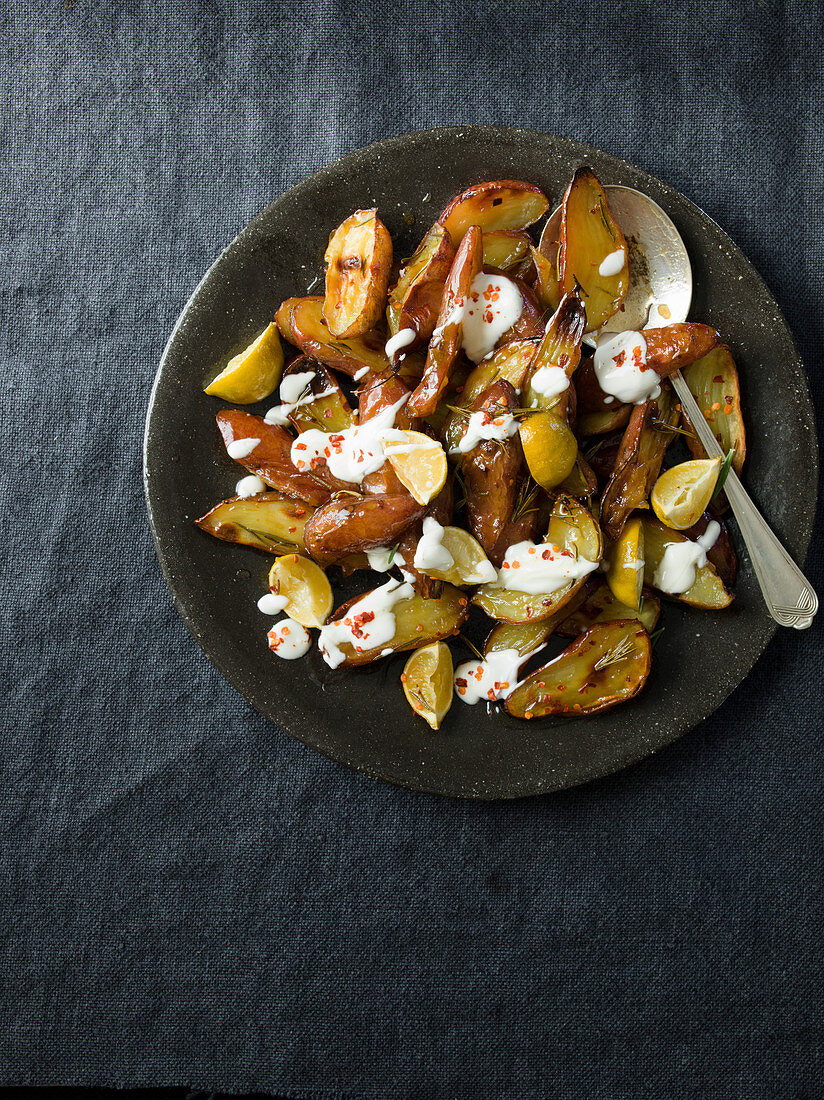 Potato with Honey, Rosemary and Chilli