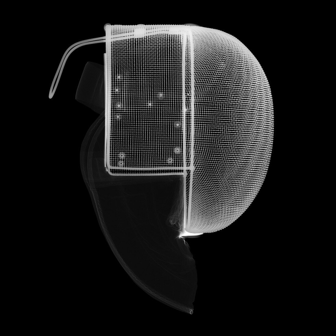 Fencing mask, X-ray