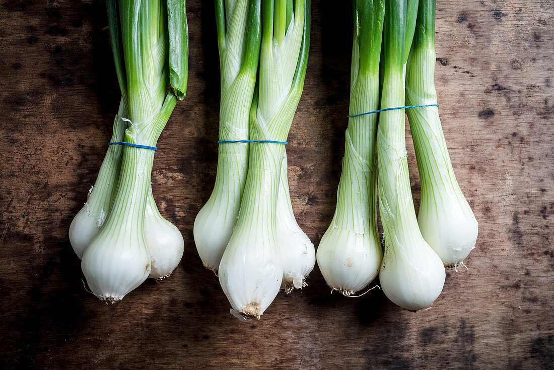 Three Bunches of Spring onions