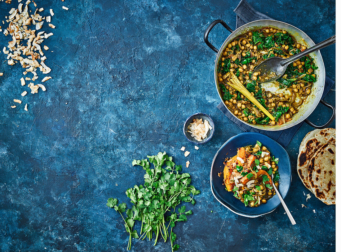 Squash, chickpea and coconut curry