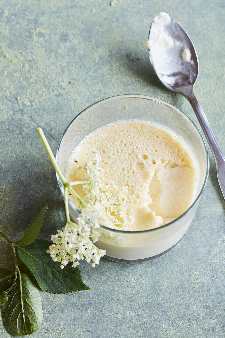 Elderflower panna cotta