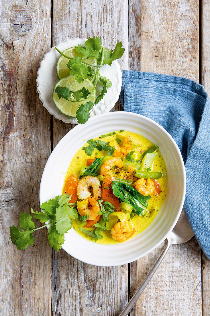 Prawn and coconut curry