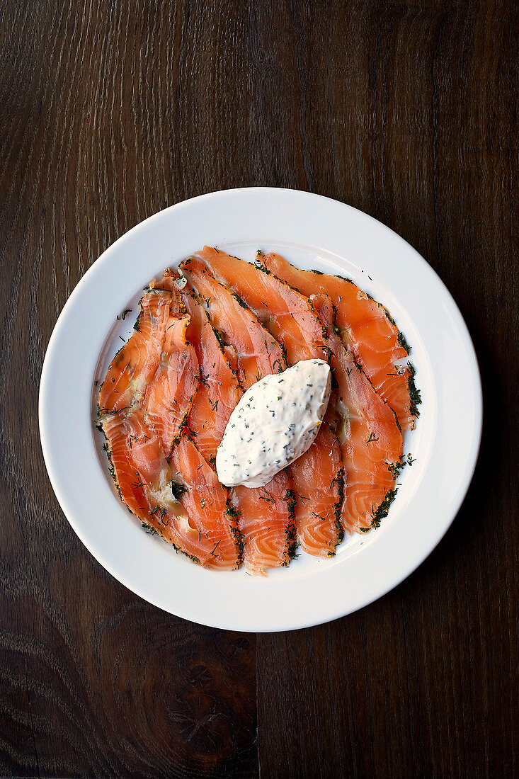 Mustard-and-dill cured salmon