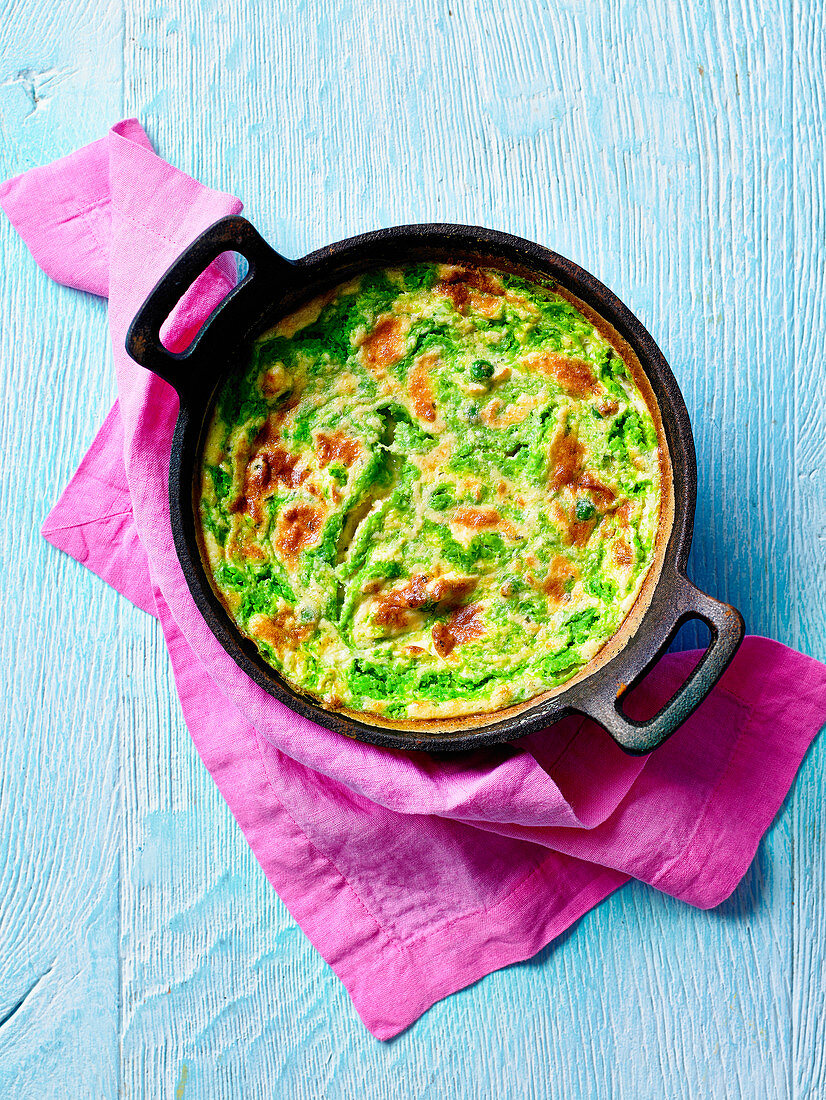 Herby pea frittata
