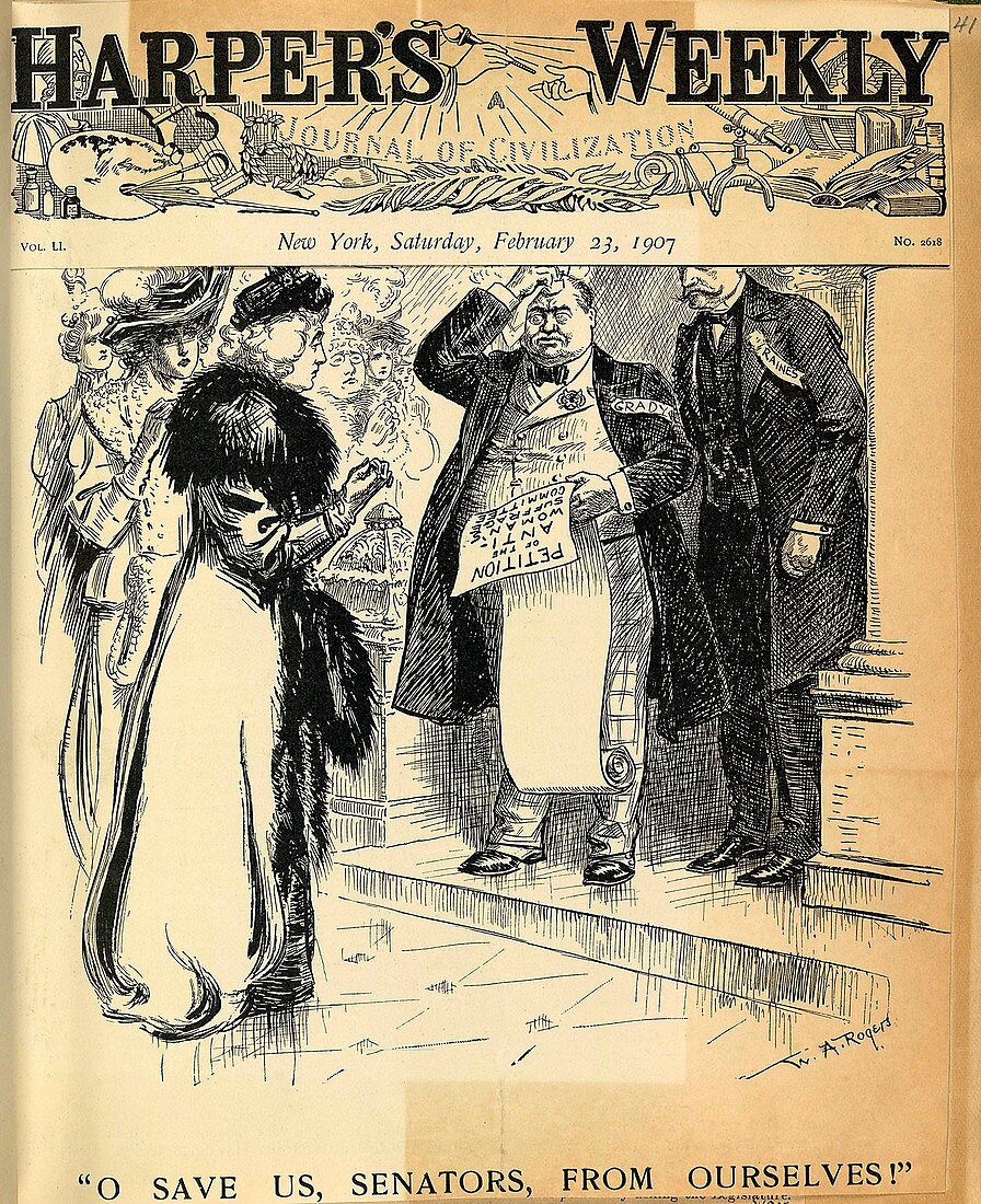 Anti-suffragist illustration, USA 1907