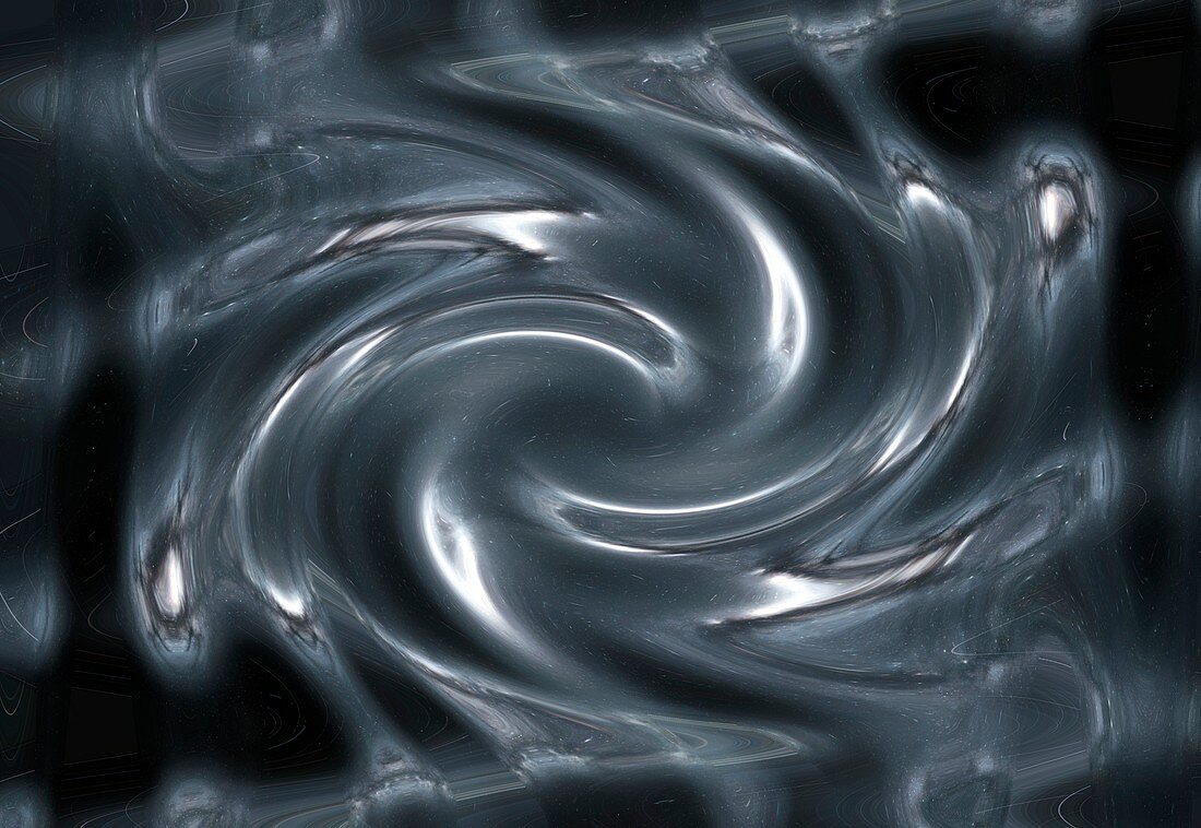 Gravitational waves, conceptual illustration