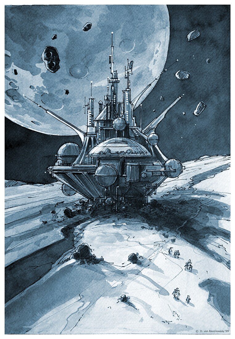 Interplanetary station, illustration