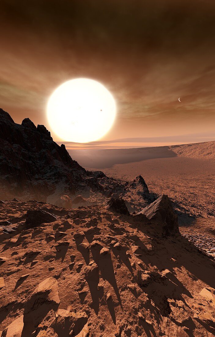 Gliese 581c exoplanet, illustration