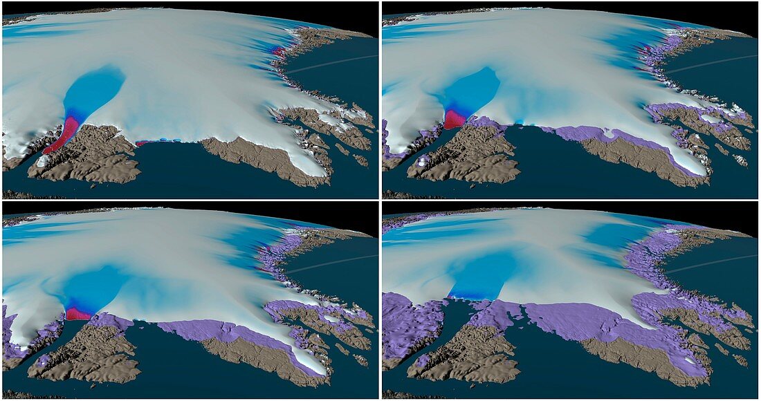 Greenland glacier ice melt models