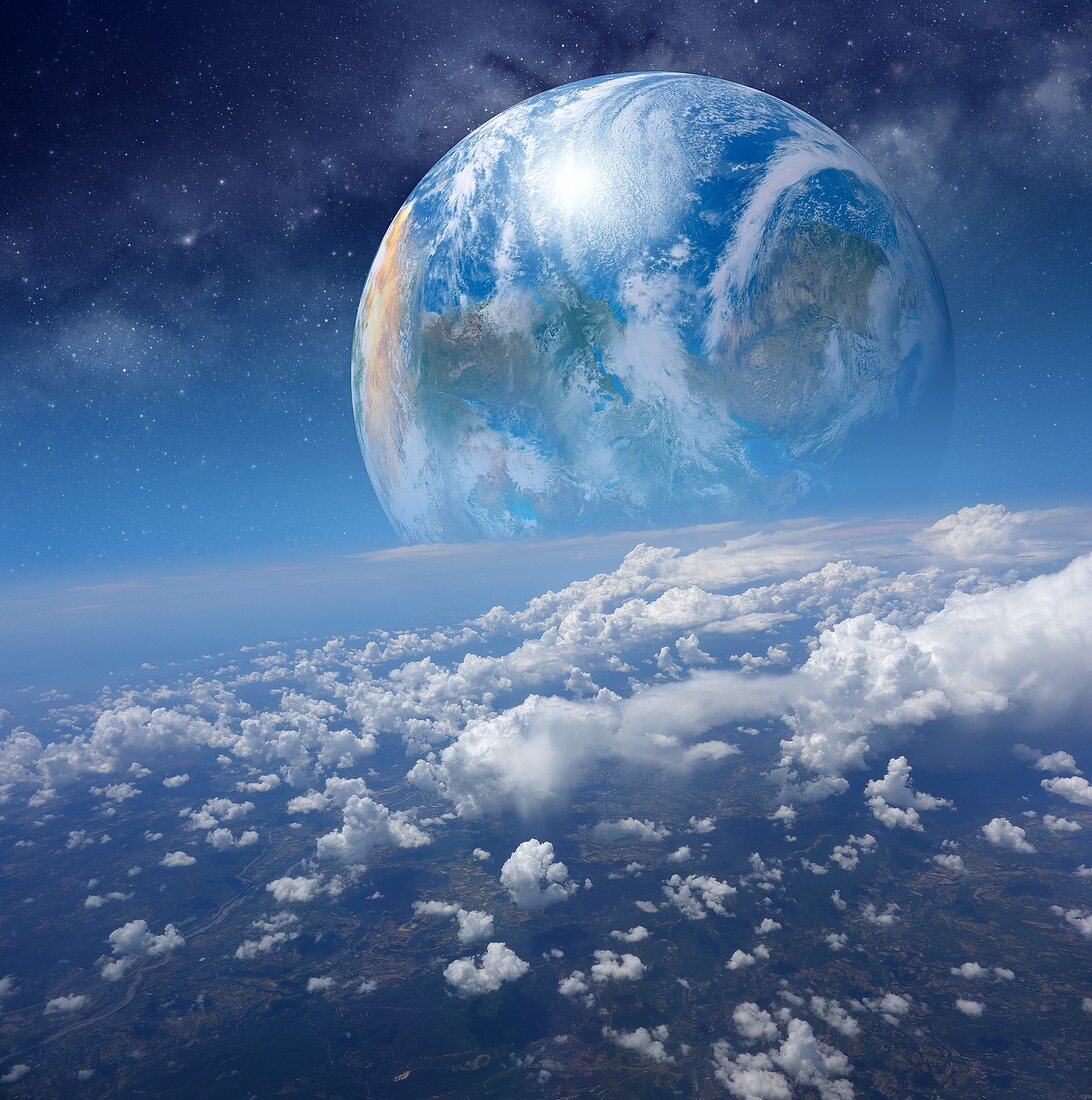 Earth-like exoplanet, illustration