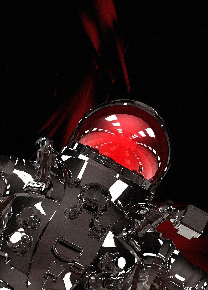 Astronaut in space suit, illustration