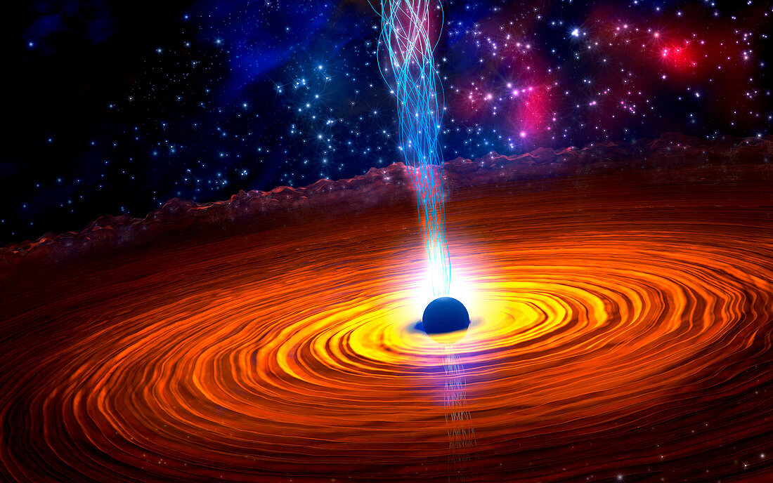 Black hole created after supernova, illustration
