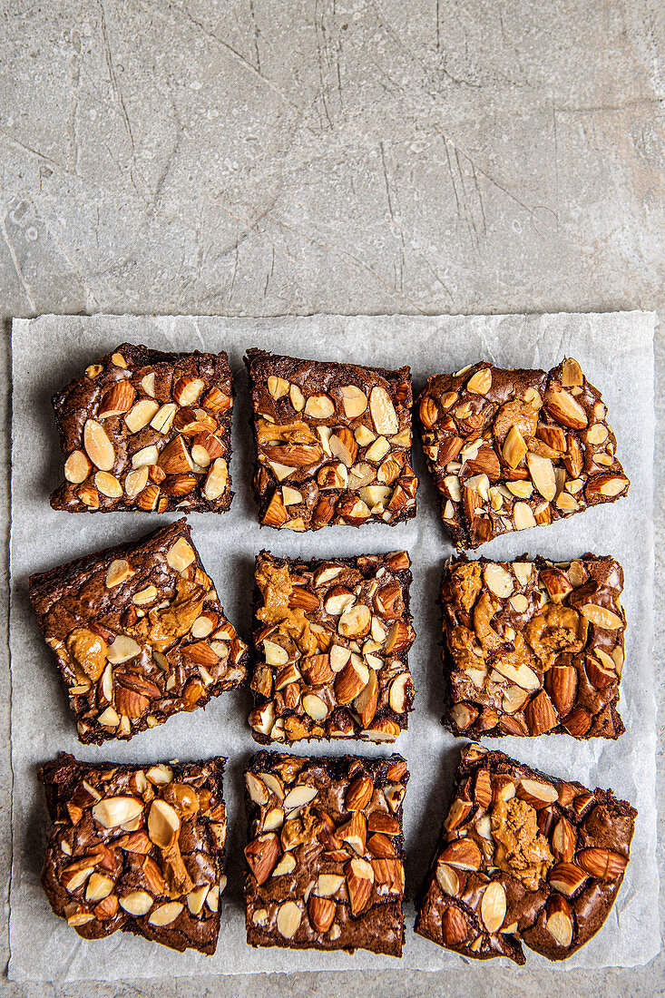 Nut and nut butter dark chocolate brownies