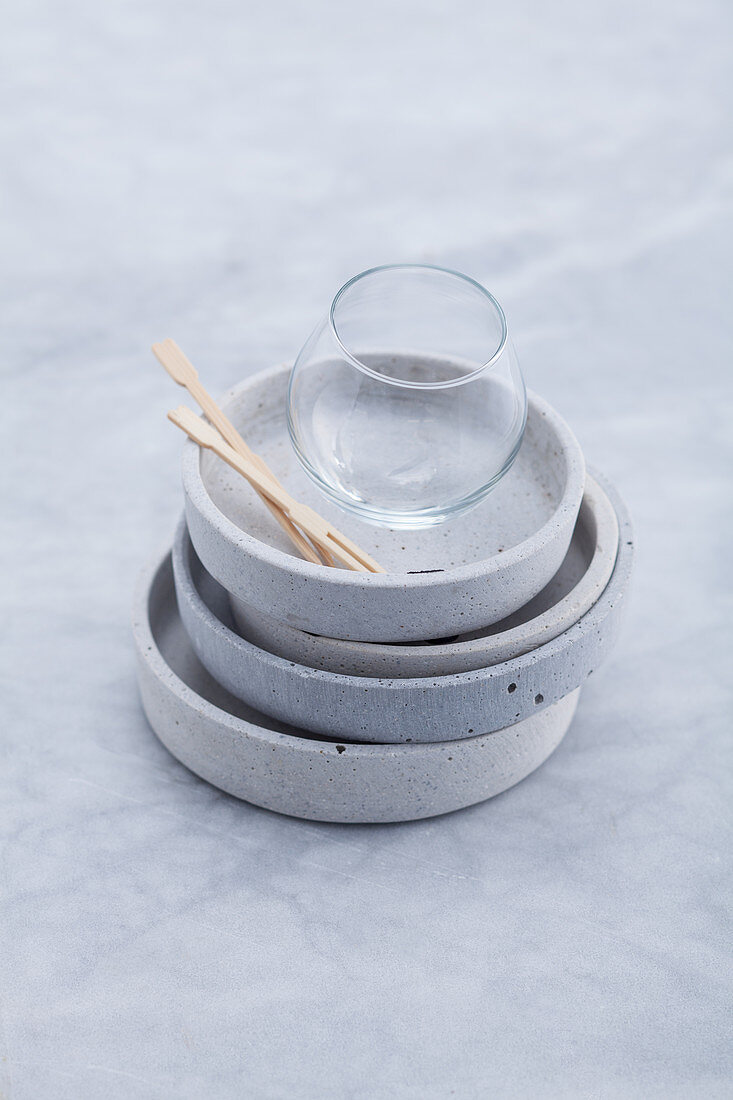 Grey snack bowls