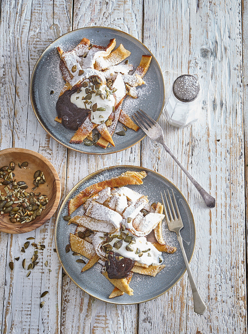 Styrian pancake with pumpkin seeds and pumpkin oil