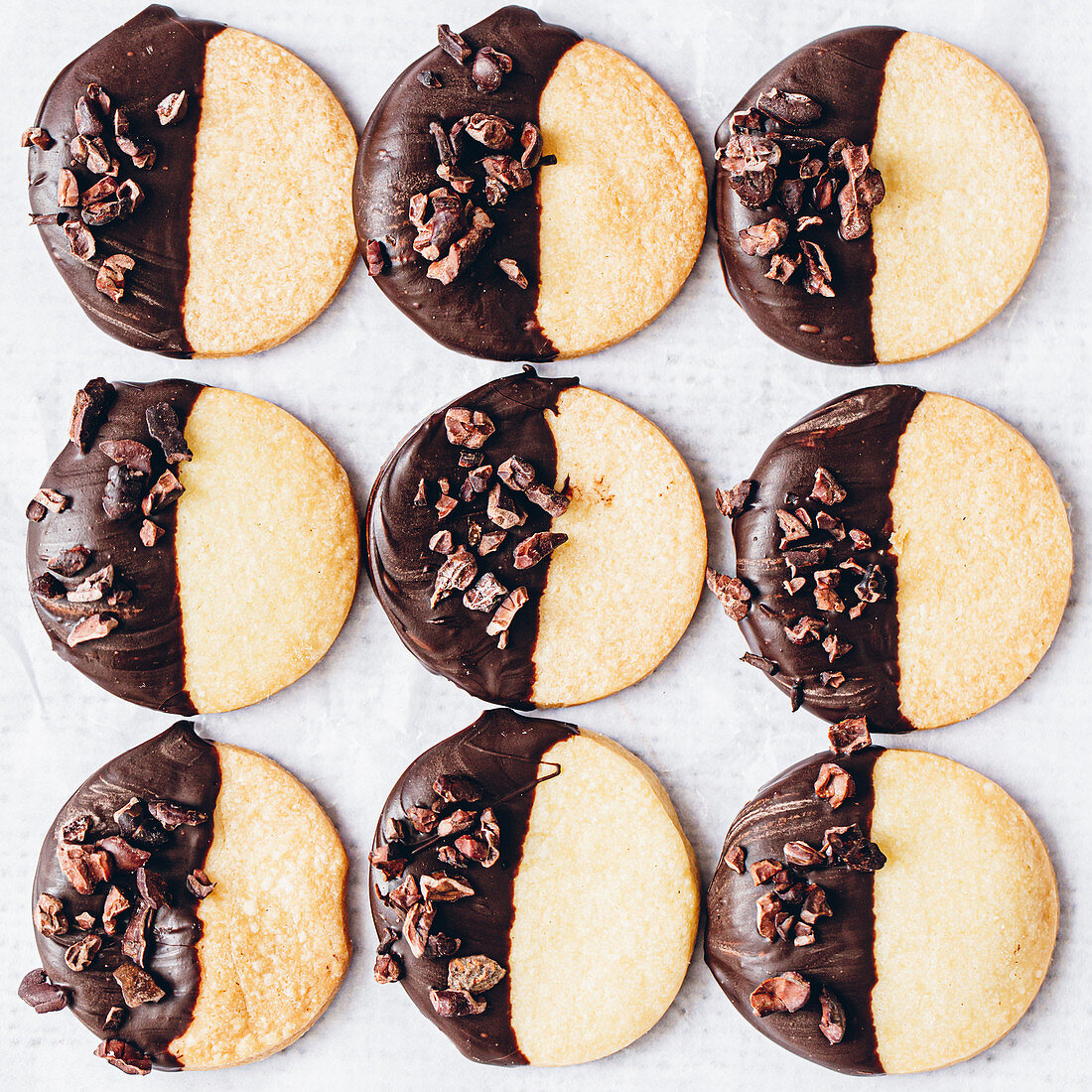 Shortbread Cookies, in Schokolade getaucht