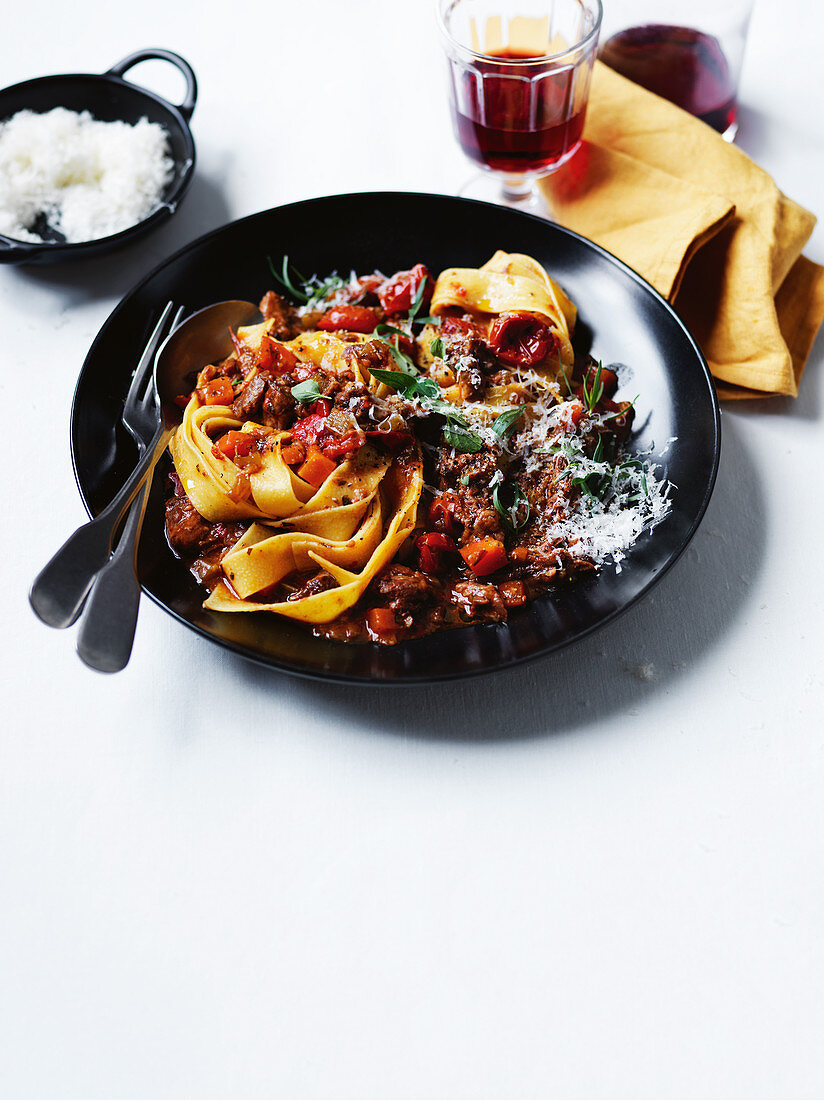 Pappardelle with oxtail sauce