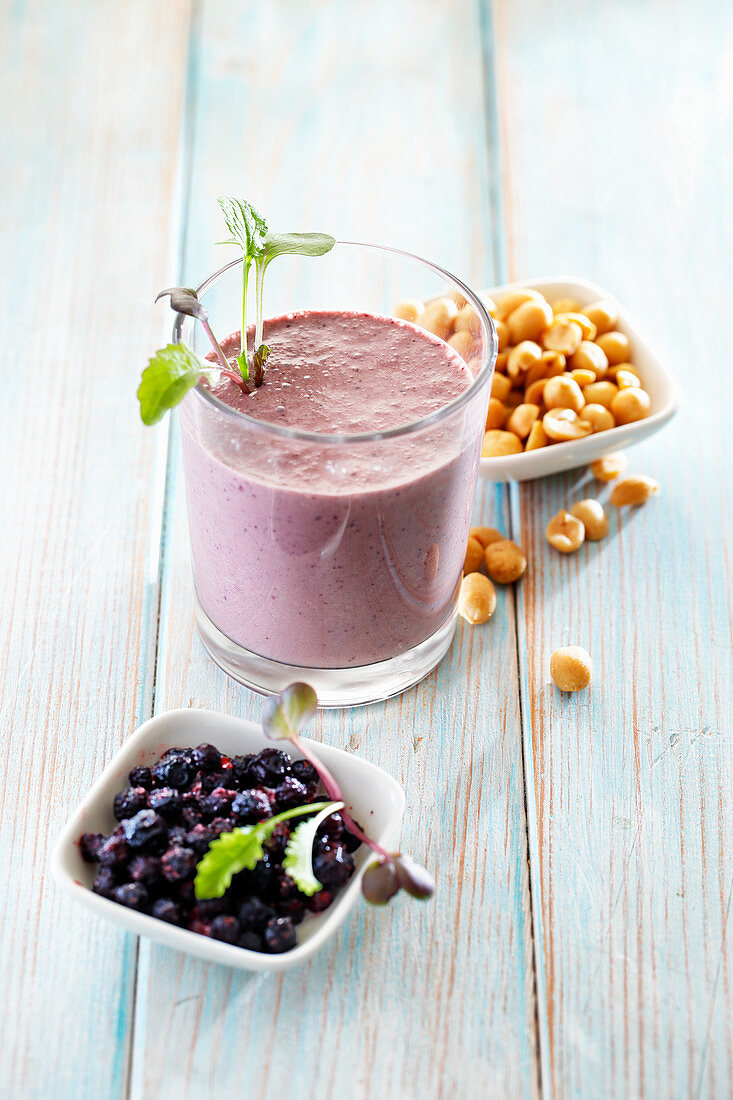 Blueberry peanut smoothie