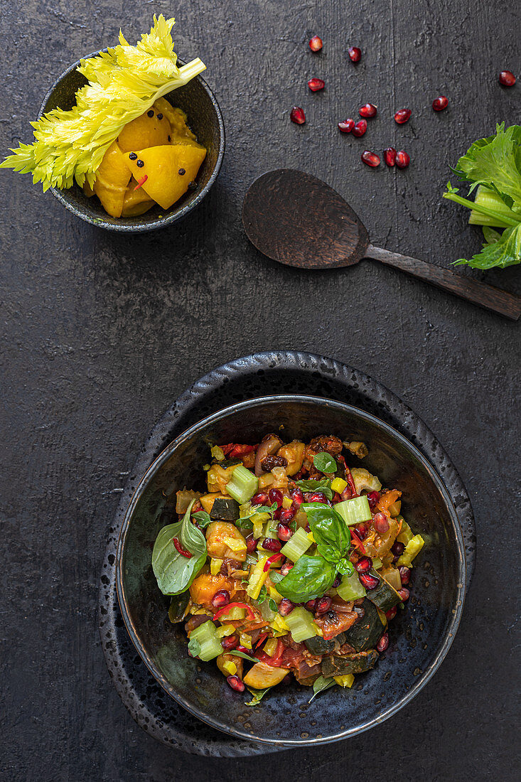 Caponata sicilana with plenty of celery