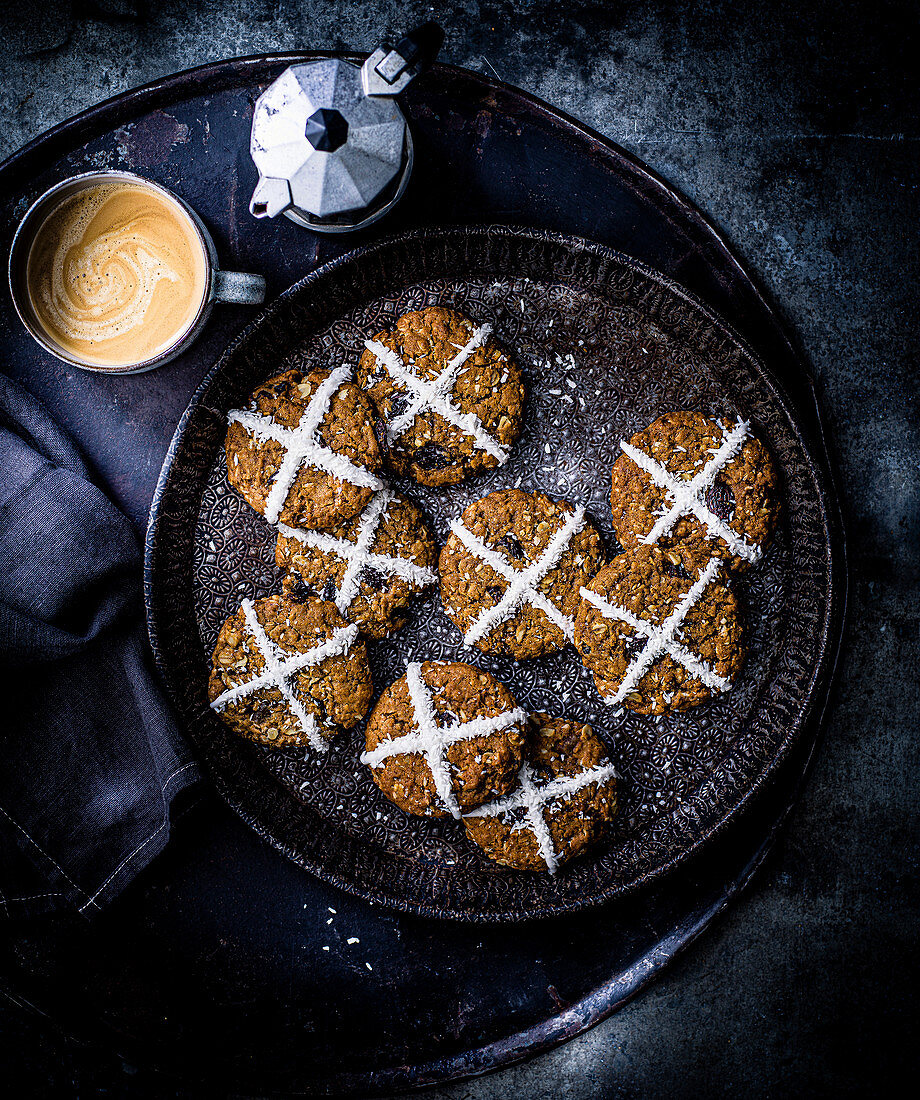 Hot cross bun cookies (without eggs)