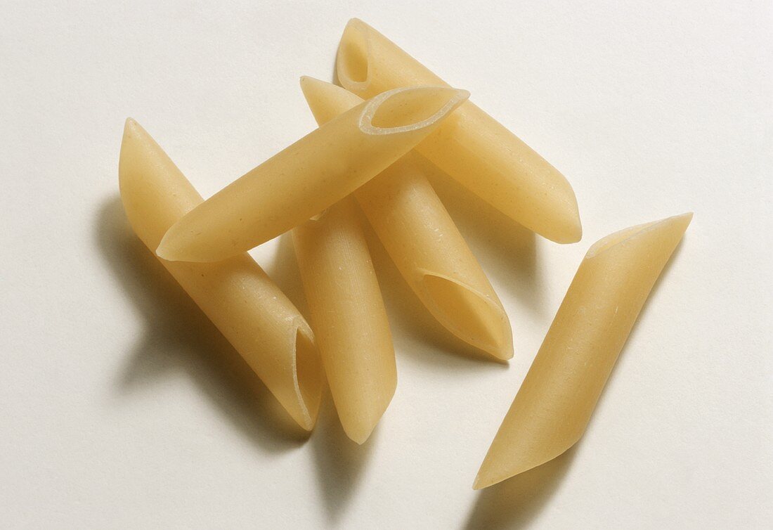 Uncooked Penne with No Lines