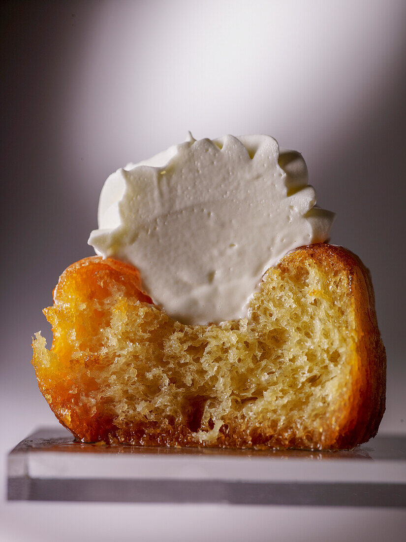 Rum Babas with cream