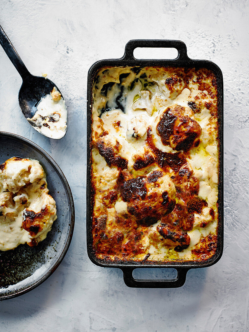 Cauliflower cheese from the oven