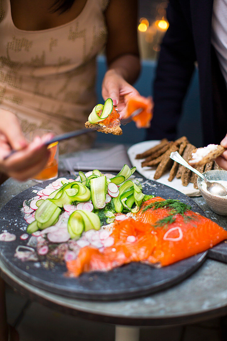 Gravlax-Platte