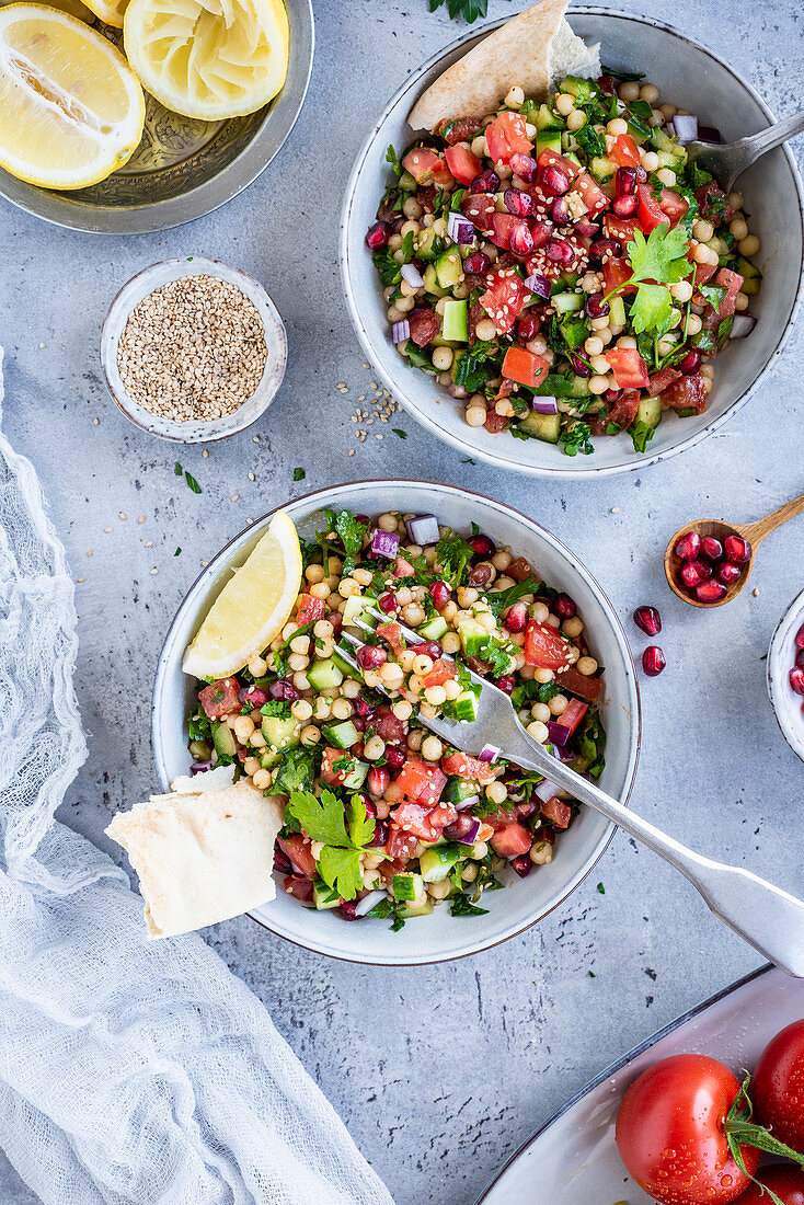 Tabouleh - Lebanese parsley salad with couscous