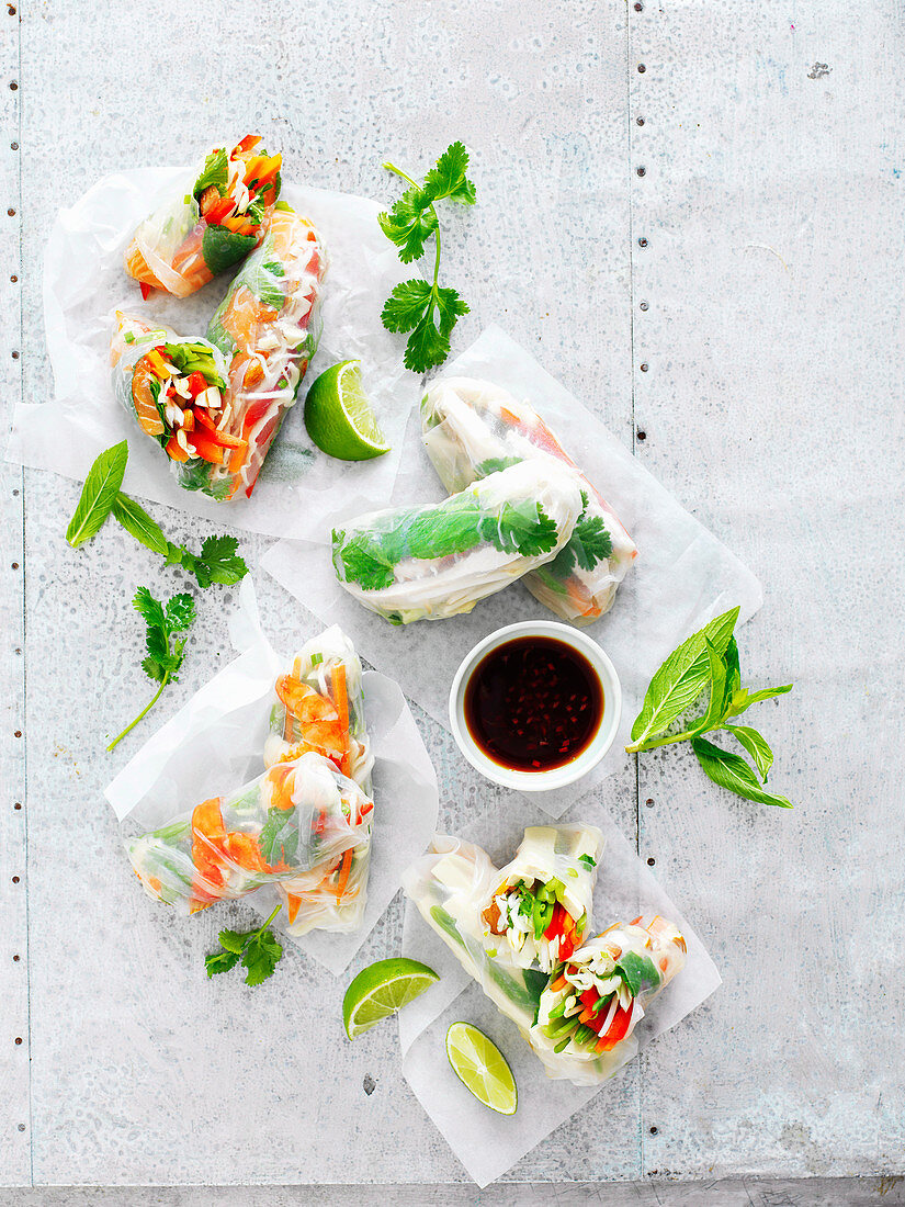Rice paper roll variety