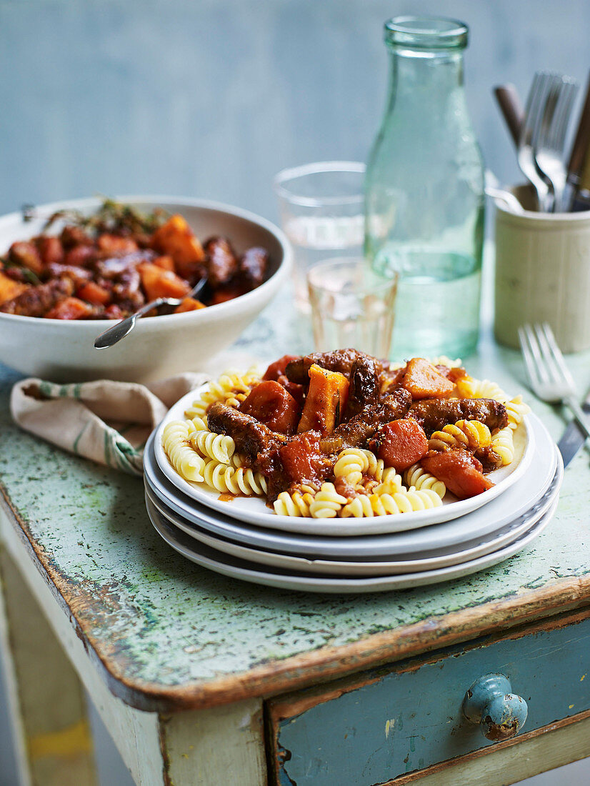 Slow cooker sausage casserole