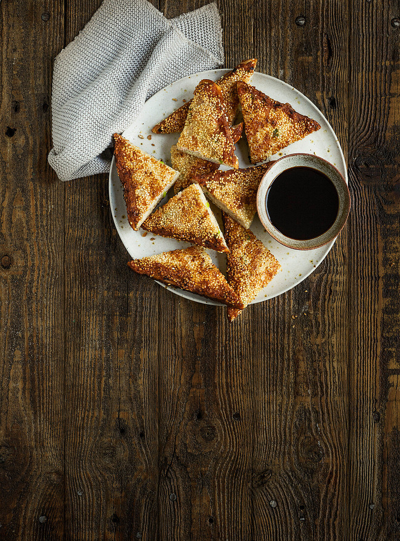 Toast mit Sesamgarnelen