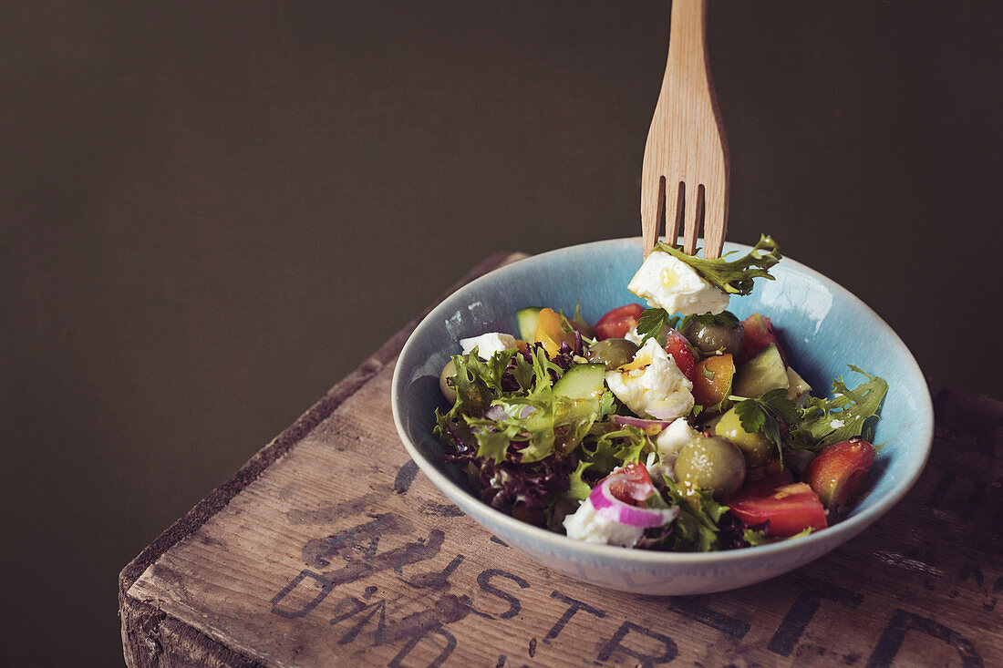 Griechischer Salat mit Feta