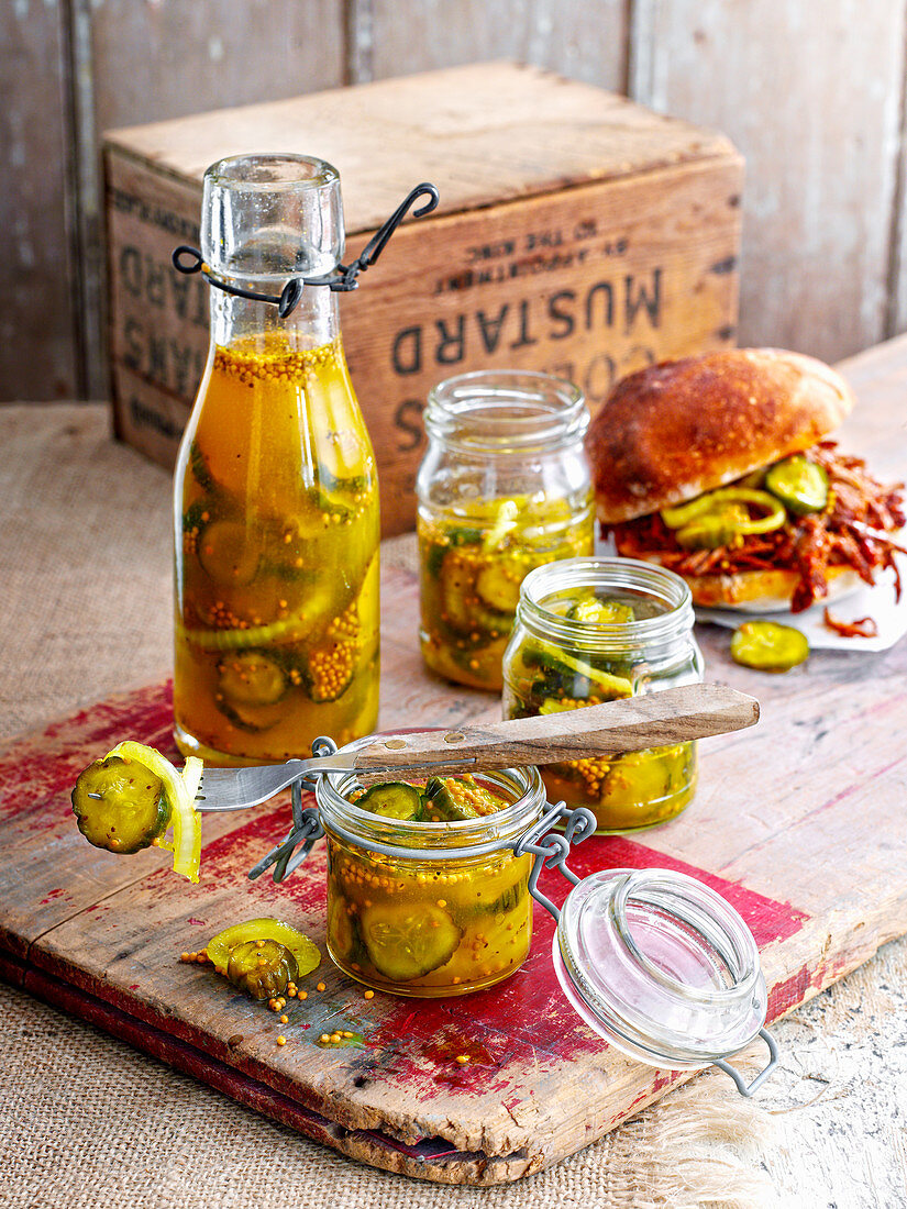 Hausgemachte Bread And Butter Pickles