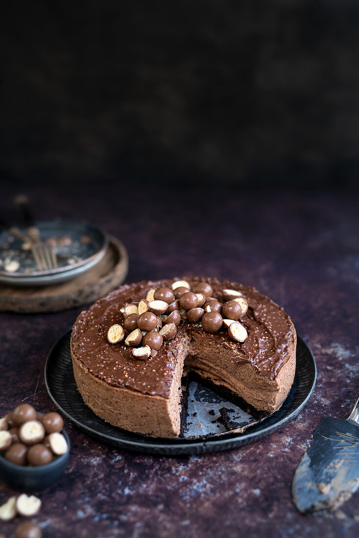 Schokoladen-Cheesecake mit Maltesers