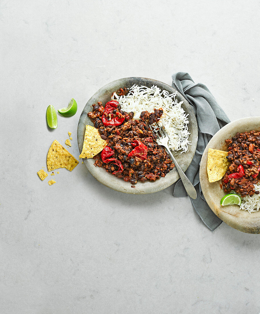 Slow Cooker Chili Con Carne mit Reis