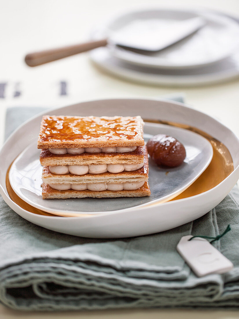 Maronencreme-Millefeuille