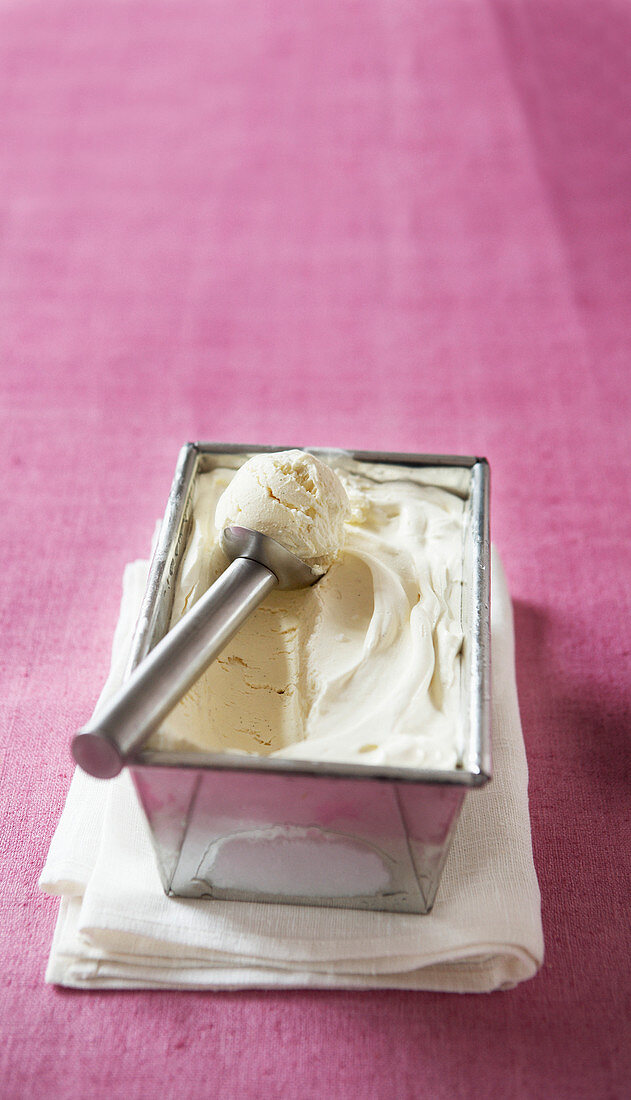 No-churn vanilla ice cream