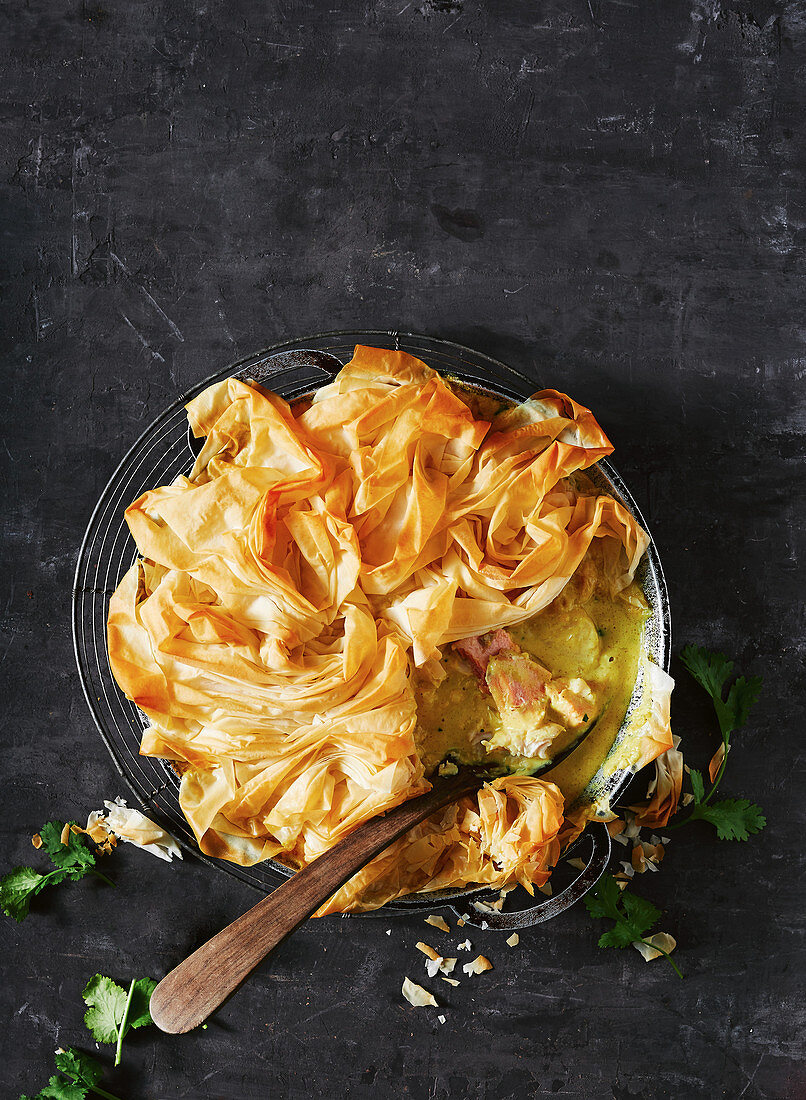 Fish filo pie with a twist