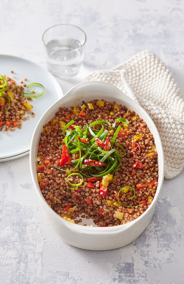 Buchweizengratin mit Gemüse