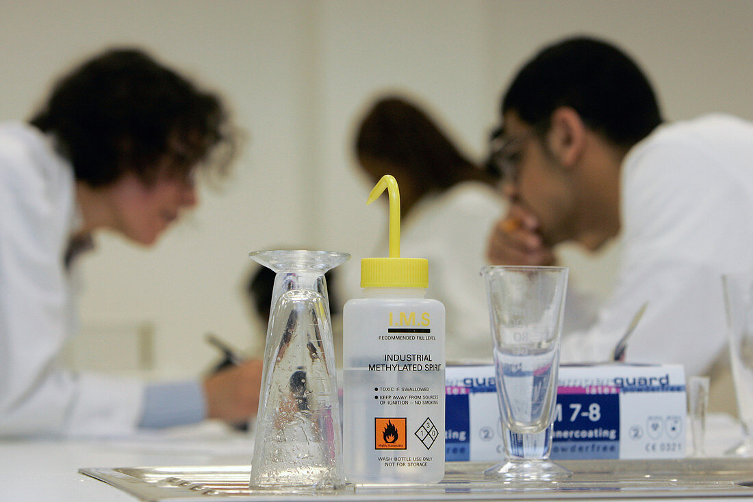 Chemistry students in a laboratory