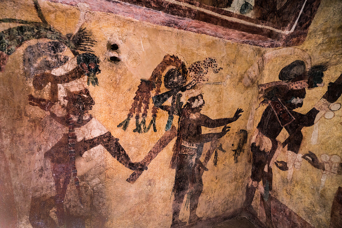 Frescos, Temple of the Murals, Bonampak, Mexico