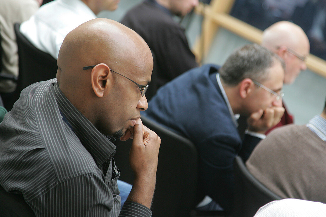 Conference delegates listening to speaker