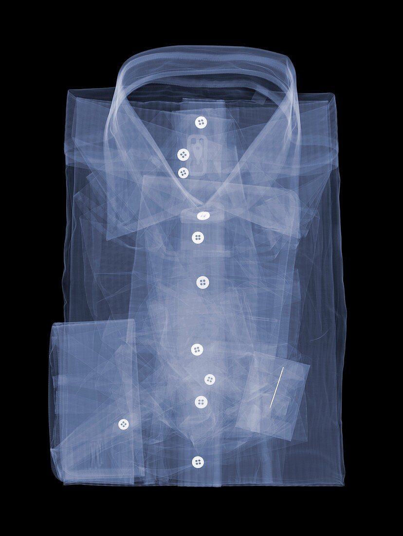 Folded shirt, X-ray